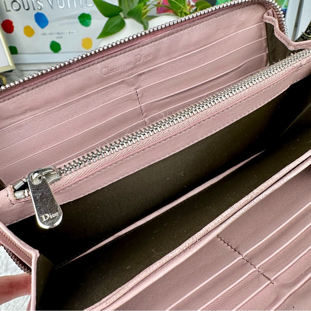 Dior Patent Leather Cannage Zippy Wallet in Matte Black! Great gift idea. CUTE! - Picture 7 of 16